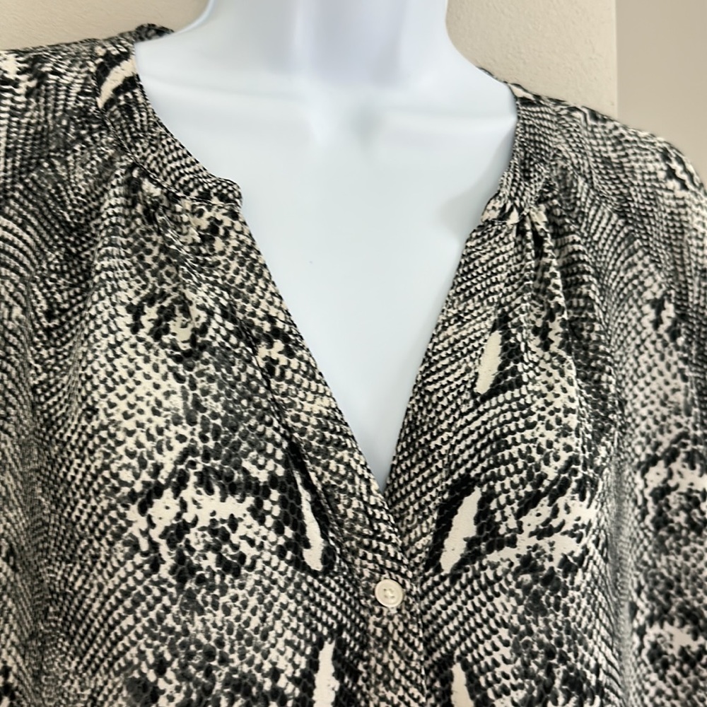 JCrew Python Puff Sleeve Blouse - Picture 3 of 5